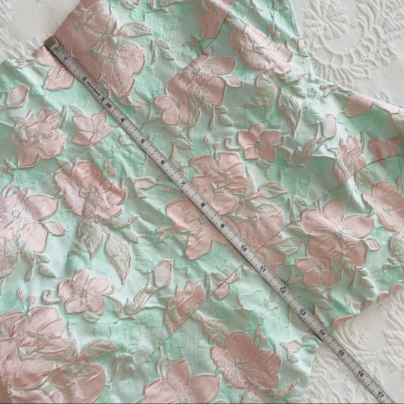 NWOT Lulus Never-Ending Love Mint Floral Jacquard Sleeveless Mini Dress - Picture 12 of 13